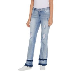 Peace Love World 5 Pocket Layered Hem Jeans-Sz 8R